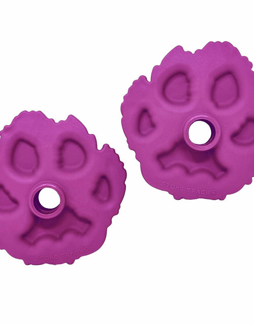 Load image into Gallery viewer, Stoke Tracks Mountain Lion Paw Ski Pole Baskets Hot Pink
