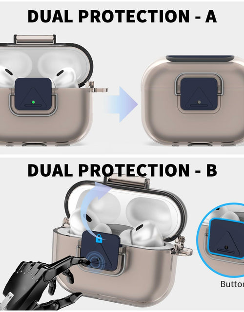 Load image into Gallery viewer, Nimuw Secure Lock Airpods Pro 1st/2nd Gen Case Soft TPU Clear Grey
