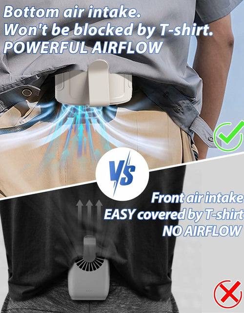 Load image into Gallery viewer, Portable Waist Fan Rechargeable 25H Battery 4 Speed 6600RPM Orange
