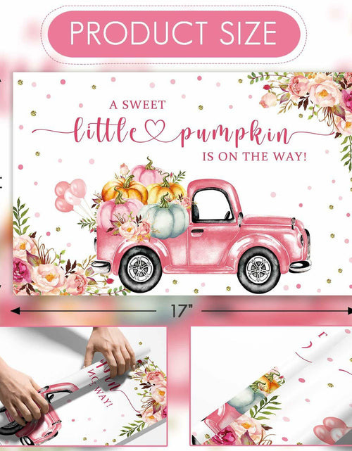 Load image into Gallery viewer, Andrain 50pcs Pumpkin Disposable Paper Placemats 11x17in Pink Flowers
