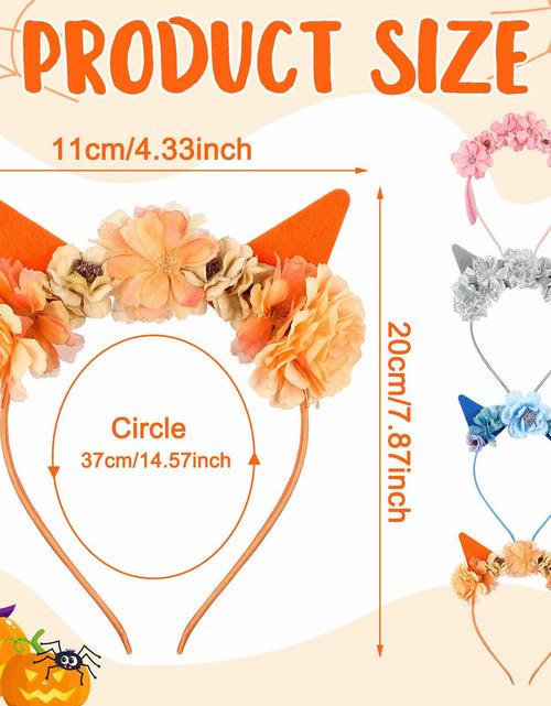 Load image into Gallery viewer, WinnerWhy 4 Pcs Blue Dog Ears Headbands Halloween Cosplay Accessories
