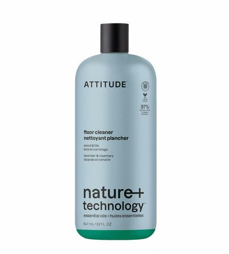 ATTITUDE Floor Cleaner Lavender & Rosemary 32 Fl Oz Natural Origin EWG Verified