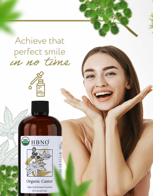 Load image into Gallery viewer, HBNO California Organic Castor Oil 16 fl oz USDA Certified Hexane Free
