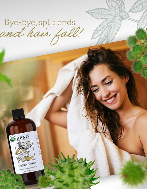 Load image into Gallery viewer, HBNO California Organic Castor Oil 16 fl oz USDA Certified Hexane Free

