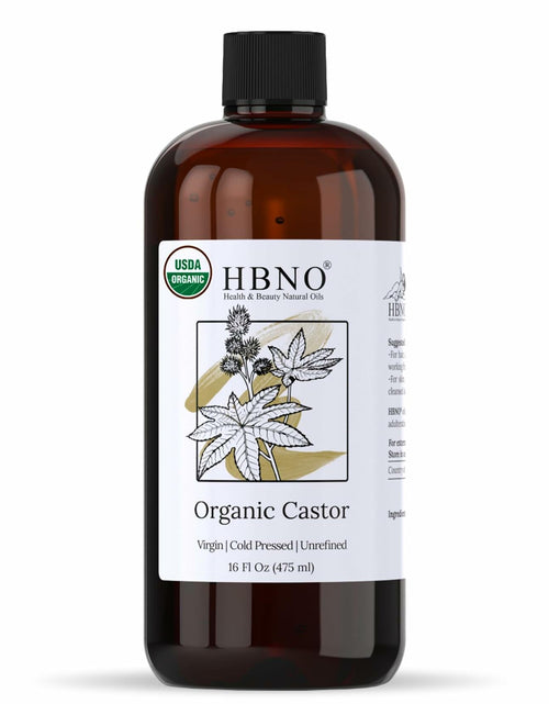 Load image into Gallery viewer, HBNO California Organic Castor Oil 16 fl oz USDA Certified Hexane Free
