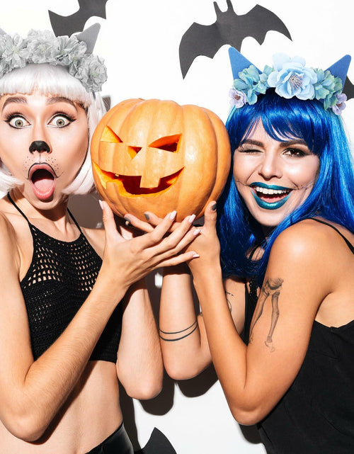 Load image into Gallery viewer, WinnerWhy 4 Pcs Blue Dog Ears Headbands Halloween Cosplay Accessories
