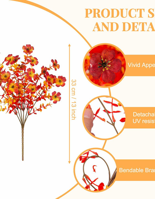 Load image into Gallery viewer, INXUGAO Artificial Mums Fall Flowers UV Resistant 9.7x9.7x13.7in B-red
