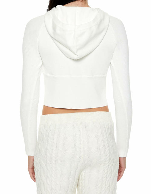 Load image into Gallery viewer, Forever 21 Women's Hooded Raglan Sweater White Size XS

