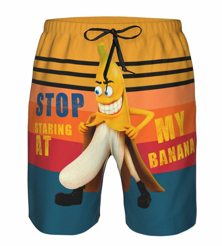 Fzryhaika Men's Quick Dry Cartoon Swim Trunks A-3 Size Medium