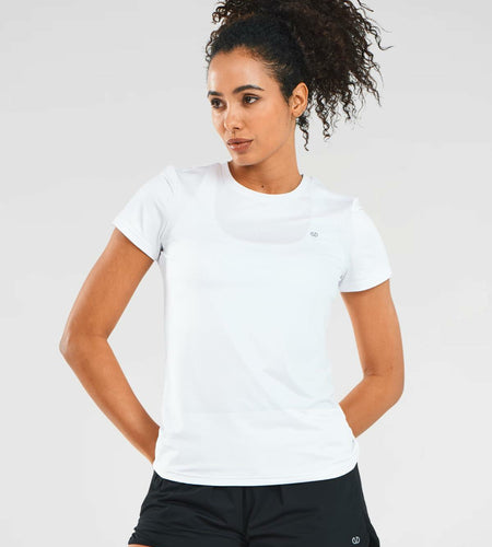 ALLZERO Feel Fit Workout Top Short Sleeve Athletic Tee White Size XL