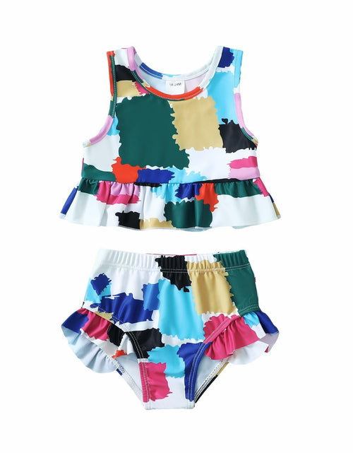 Load image into Gallery viewer, YWFSHOP Toddler Girls 2pc Ruffle Tankini Swimsuit 18–18M
