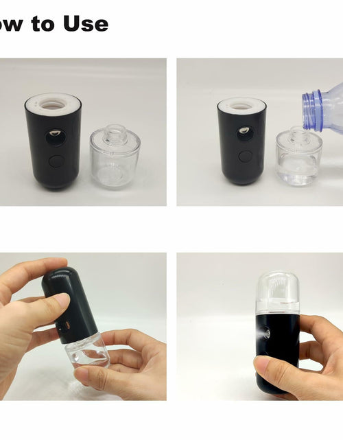 Load image into Gallery viewer, Kingsmile Nano Mist Sprayer Portable Face Humidifier Black 30ML
