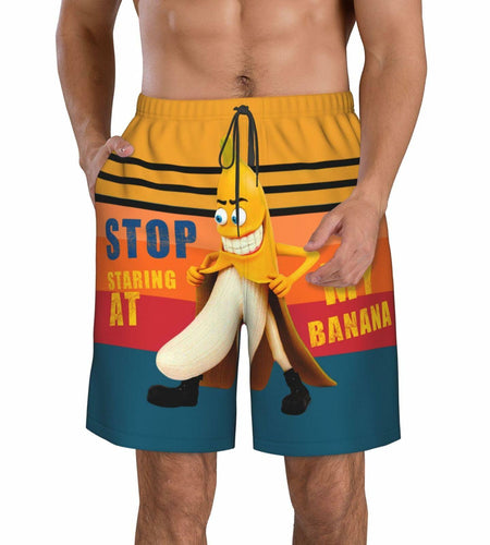 Fzryhaika Men's Quick Dry Cartoon Swim Trunks A-3 Size Medium