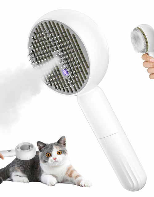 Load image into Gallery viewer, ALAFLY 4-in-1 Cat Steam Brush Grooming Comb Shedding Massage Gray
