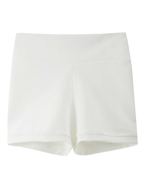 Load image into Gallery viewer, Swdarz Girls White Gymnastics Shorts Spandex Biker 11-12Y
