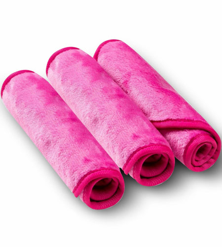 [Like New] PleasingCare Makeup Remover Cloth Cleansing Towel Chemical Free 3 Rosy