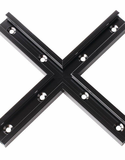 Load image into Gallery viewer, CLEAR STYLE T Tracks Woodworking Double-Cut Universal Intersection Kit 3" Black

