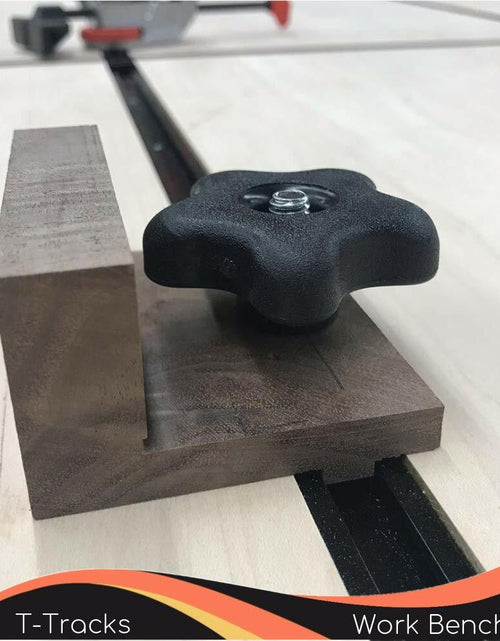 Load image into Gallery viewer, CLEAR STYLE T Tracks Woodworking Double-Cut Universal Intersection Kit 3" Black
