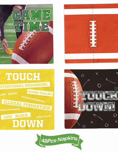 Load image into Gallery viewer, Yavxzvbw Football Party Plates Tablecloth Decor Supplies Green Birthday
