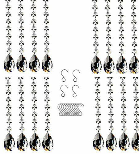 VOVOV 16 Pack 20" Clear K9 Optical Crystal Chandelier Pendants Beads