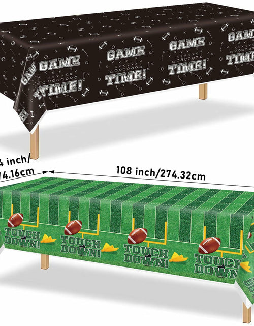 Load image into Gallery viewer, Yavxzvbw Football Party Plates Tablecloth Decor Supplies Green Birthday
