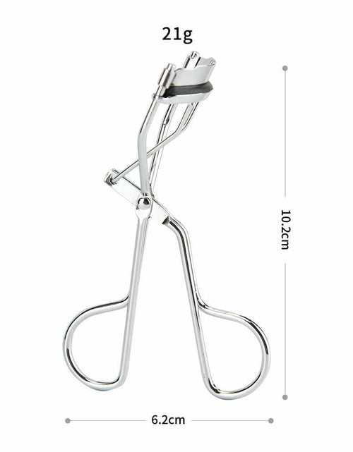 Load image into Gallery viewer, BLISSOTOPIA 2-in-1 Eyelash Curler and Tweezer Set Silver Travel Friendly
