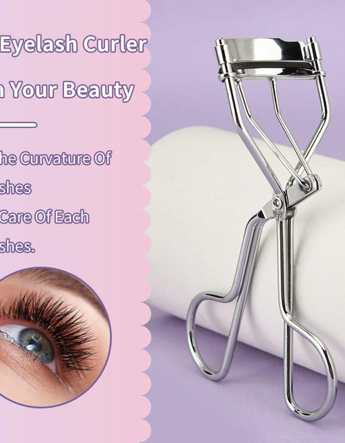 Load image into Gallery viewer, BLISSOTOPIA 2-in-1 Eyelash Curler and Tweezer Set Silver Travel Friendly
