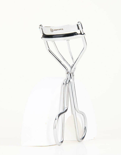 Load image into Gallery viewer, BLISSOTOPIA 2-in-1 Eyelash Curler and Tweezer Set Silver Travel Friendly

