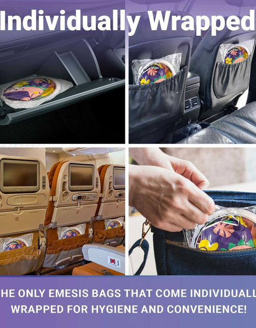 Load image into Gallery viewer, Kids Vomit Bags 20 Pack Disposable Leak Proof Self Sealing Dinosaur Print
