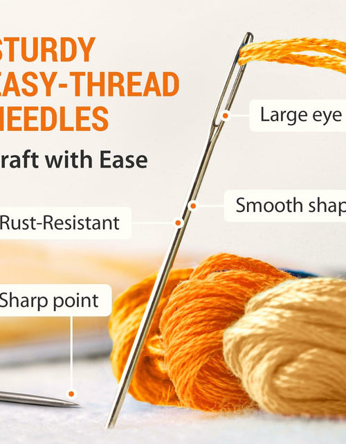 Load image into Gallery viewer, VONEEDL Large Eye Sharp Sewing Needles 6 Sizes 60 PCS Easy Thread

