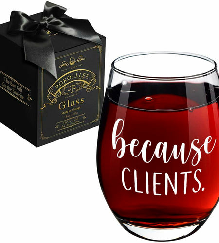 Pokolllee Funny Wine Glass Gift for Hairdresser Makeup Artist Clear Glass