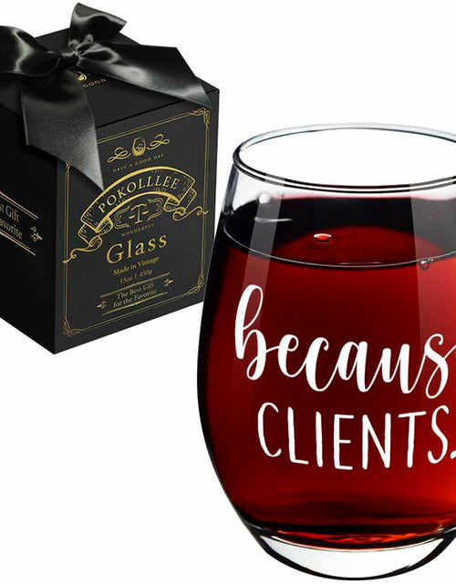 Load image into Gallery viewer, Pokolllee Funny Wine Glass Gift for Hairdresser Makeup Artist Clear Glass
