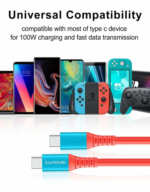Load image into Gallery viewer, SUTWKAM 100W 20Gbps Switch Charger Cable 3-in-1 Orange
