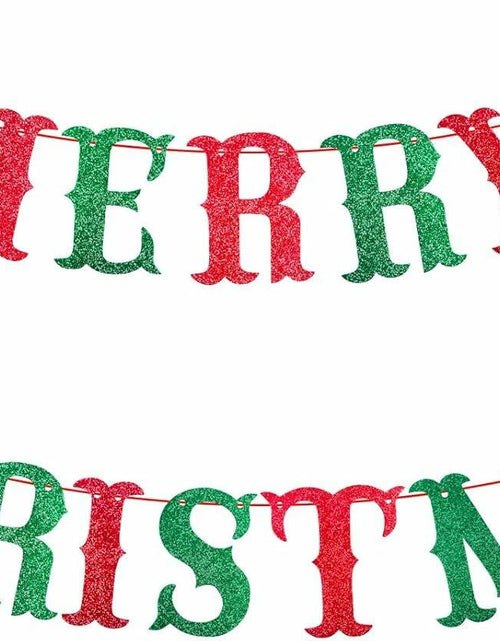 Load image into Gallery viewer, TeePolly Merry Christmas Banner Party Supplies Whoville Xmas Decorations
