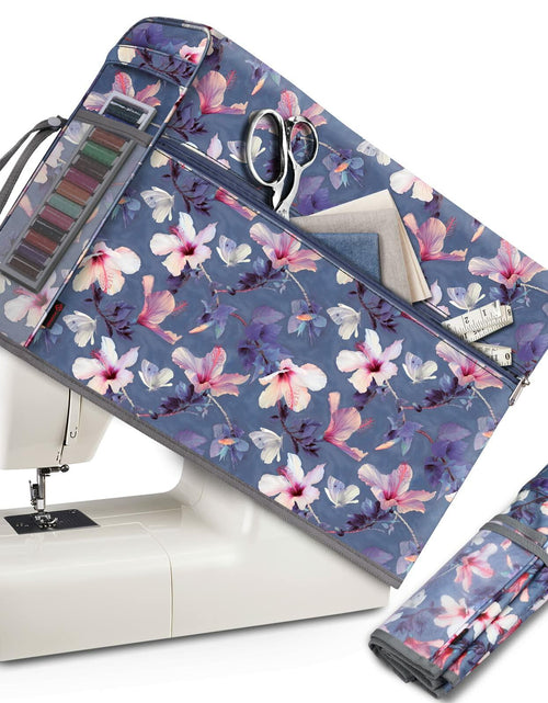 Load image into Gallery viewer, FINPAC Sewing Machine Dust Cover with Pockets for Singer Brother Janome
