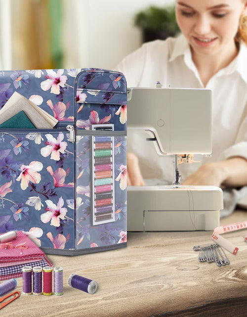 Load image into Gallery viewer, FINPAC Sewing Machine Dust Cover with Pockets for Singer Brother Janome

