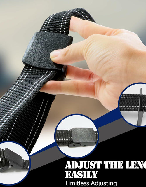 Load image into Gallery viewer, Sworew Men’s Tactical Nylon Belt Adjustable Web Non-Metal Buckle Black 54in
