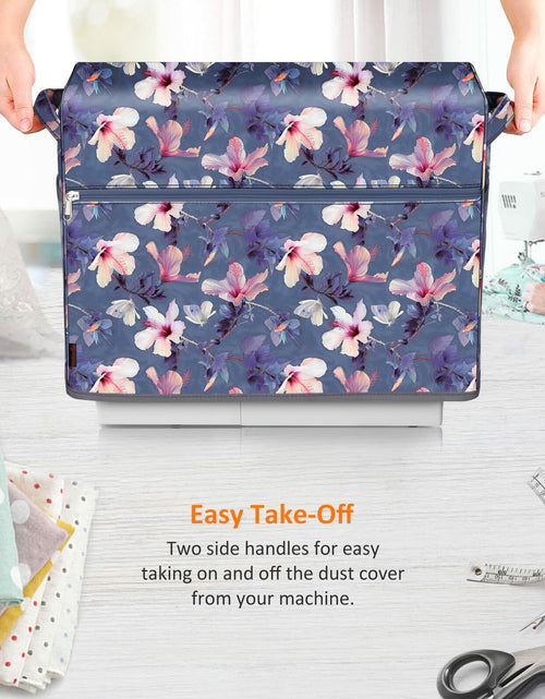 Load image into Gallery viewer, FINPAC Sewing Machine Dust Cover with Pockets for Singer Brother Janome
