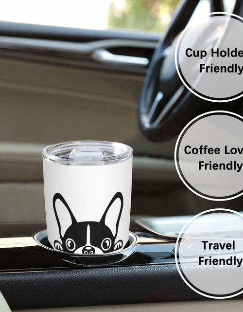 Load image into Gallery viewer, Fenmshairy Boston Terrier Stainless Steel Tumbler 20oz Travel Mug Lid
