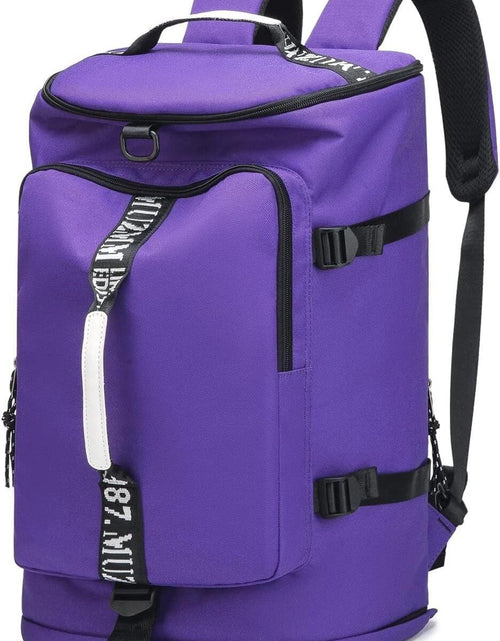 Load image into Gallery viewer, FUNYAGO Gym Duffle Bag Waterproof Laptop Backpack 40L Purple Size Standard

