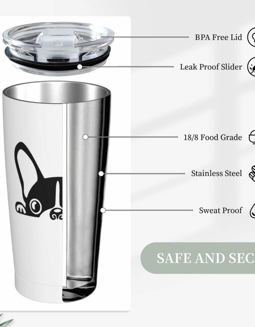 Load image into Gallery viewer, Fenmshairy Boston Terrier Stainless Steel Tumbler 20oz Travel Mug Lid
