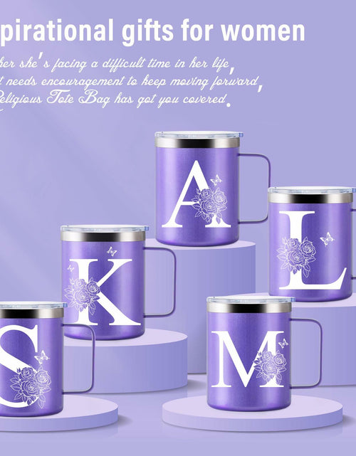 Load image into Gallery viewer, Culaiwan Christian Gifts Women 12oz 'You Are' Tumbler Mug Purple-R
