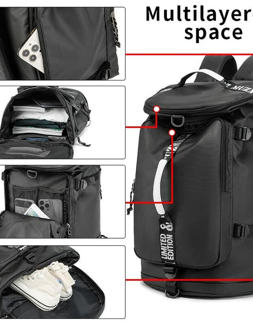 Load image into Gallery viewer, FUNYAGO Gym Duffle Bag Waterproof Laptop Backpack 40L Purple Size Standard
