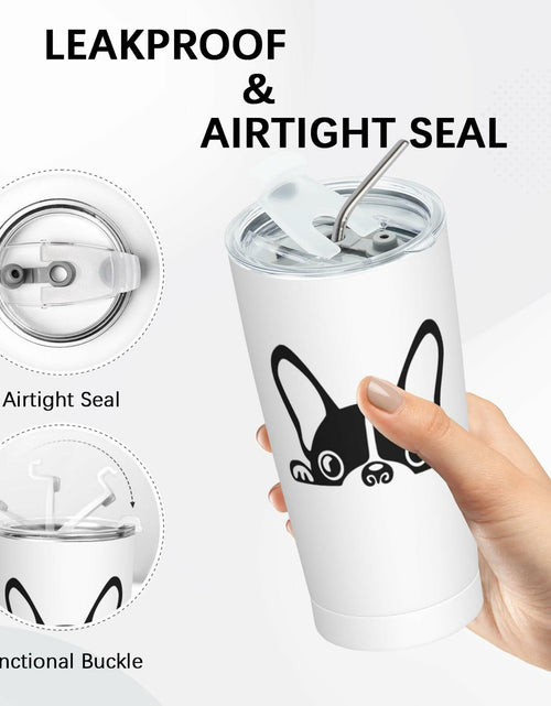 Load image into Gallery viewer, Fenmshairy Boston Terrier Stainless Steel Tumbler 20oz Travel Mug Lid
