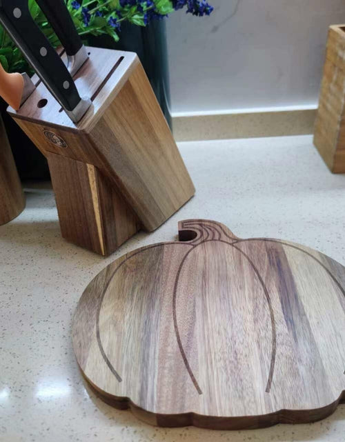 Load image into Gallery viewer, FASTYJK Halloween Pumpkin Wooden Cutting Board with Handle 14.96x11.81in
