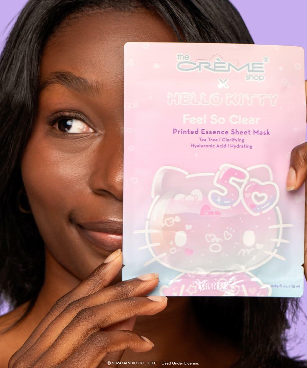 The Crème Shop Hello Kitty Feel So Clear Essence Sheet Mask Tea Tree 12ct
