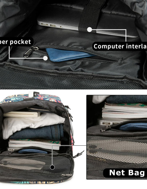 Load image into Gallery viewer, FUNYAGO Gym Duffle Bag Waterproof Laptop Backpack 40L Purple Size Standard
