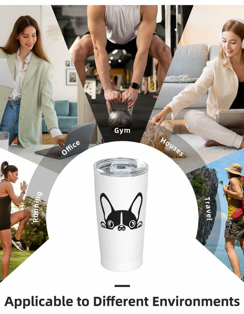 Load image into Gallery viewer, Fenmshairy Boston Terrier Stainless Steel Tumbler 20oz Travel Mug Lid
