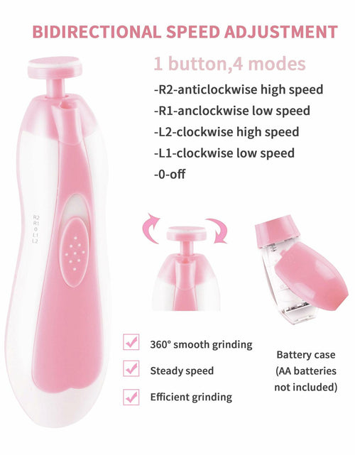 Load image into Gallery viewer, Ylawost Baby Nail Trimmer Electric 6-in-1 Blue01 with Light Safety Cutter
