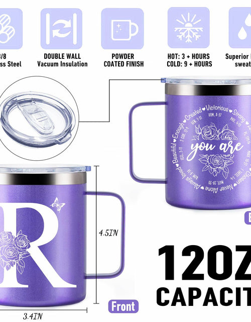 Load image into Gallery viewer, Culaiwan Christian Gifts Women 12oz 'You Are' Tumbler Mug Purple-R
